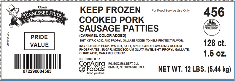 Odoms Tennessee Pride Value Fully Cooked Sliced Mild Sausage Patty, 12 Pound.