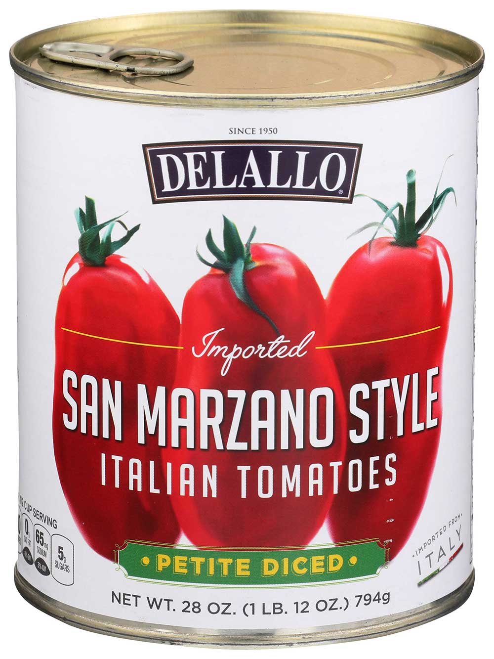 Delallo San Marzano Style Petite Diced Italian Tomatoes, 28 Ounce -- 12 Per Case