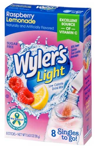 Wyler's Light Singles To Go Raspberry Lemonade Drink Mix, 0.63 Ounce -- 12 Per Case