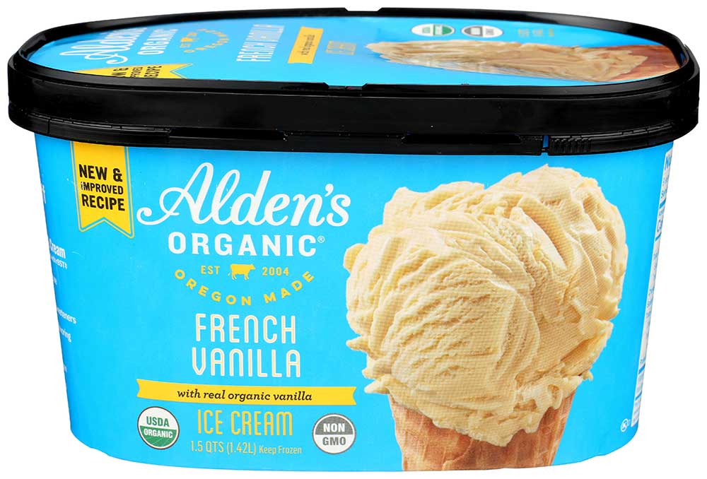 Alden's Organic French Vanilla Ice Cream, 48 Fluid Ounce -- 3 Per Case