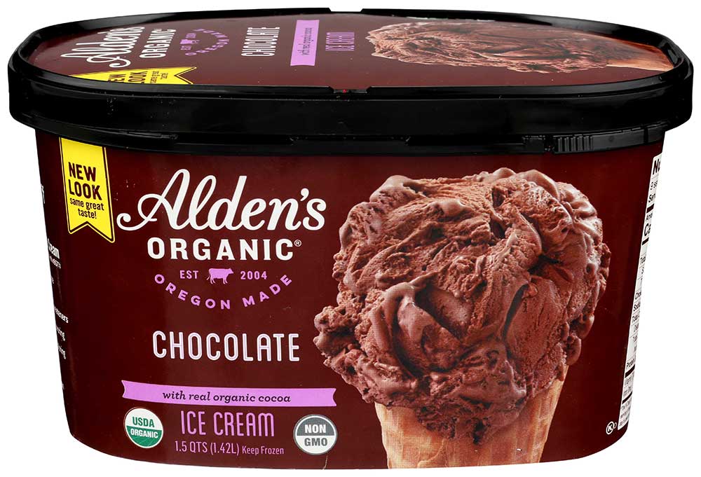 Alden's Organic Chocolate Ice Cream, 48 Fluid Ounce -- 3 Per Case