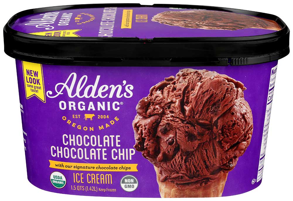 Alden's Organic Chocolate With Chocolate Chip Ice Cream, 48 Fluid Ounce -- 3 Per Case