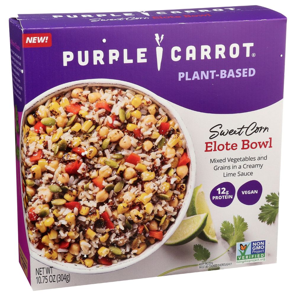 Purple Carrot Plant Based Sweet Corn Elote Bowl, 10.75 Ounce -- 8 Per Case