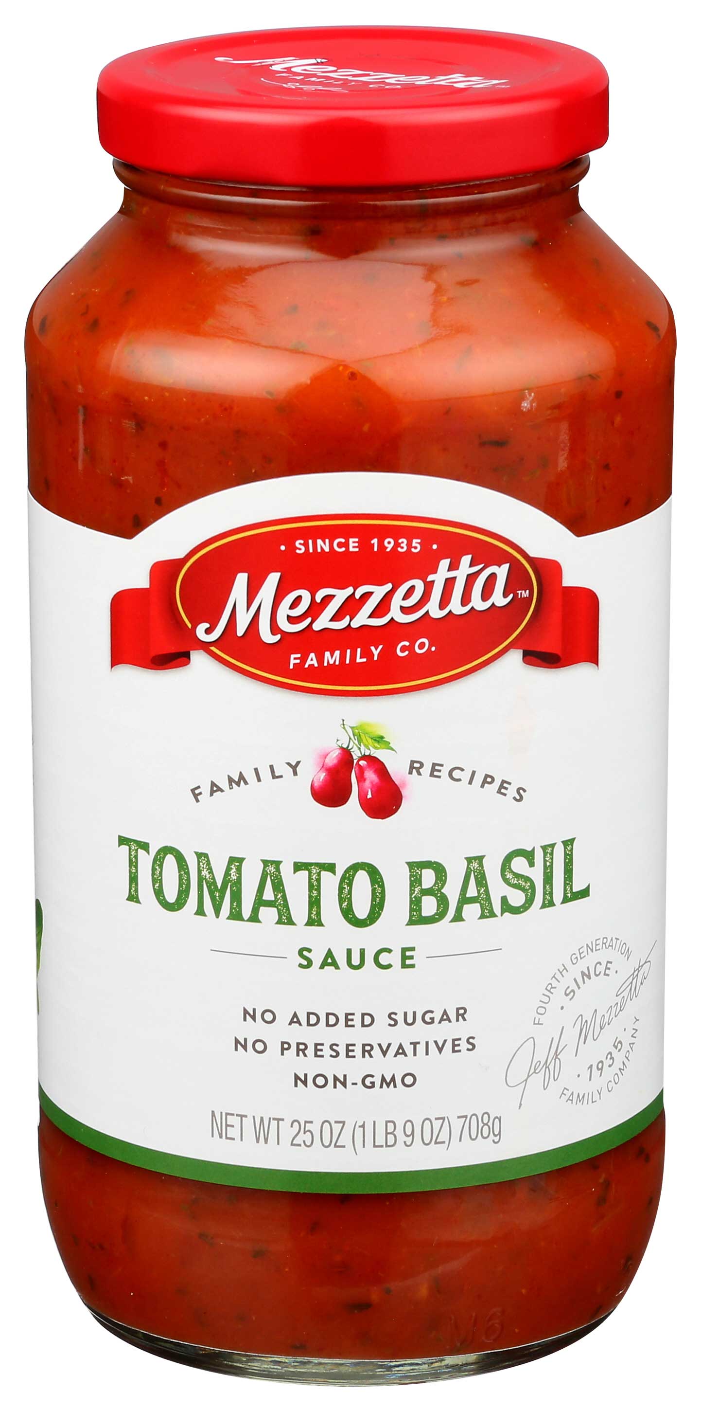 Mezzetta Napa Valley Tomato Basil Pasta Sauce, 25 ounce  -- 6 per case