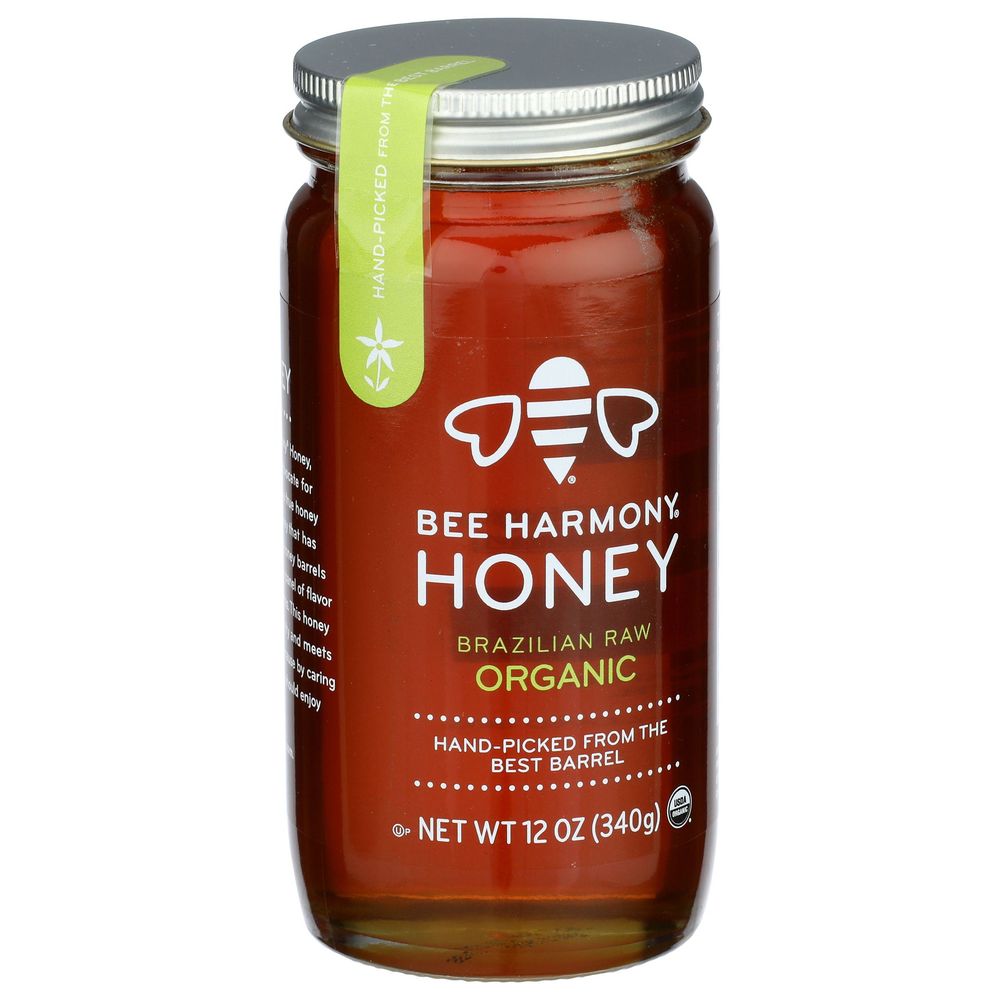 Bee Harmony Organic Brazilian Raw Honey, 12 Ounce -- 6 Per Case