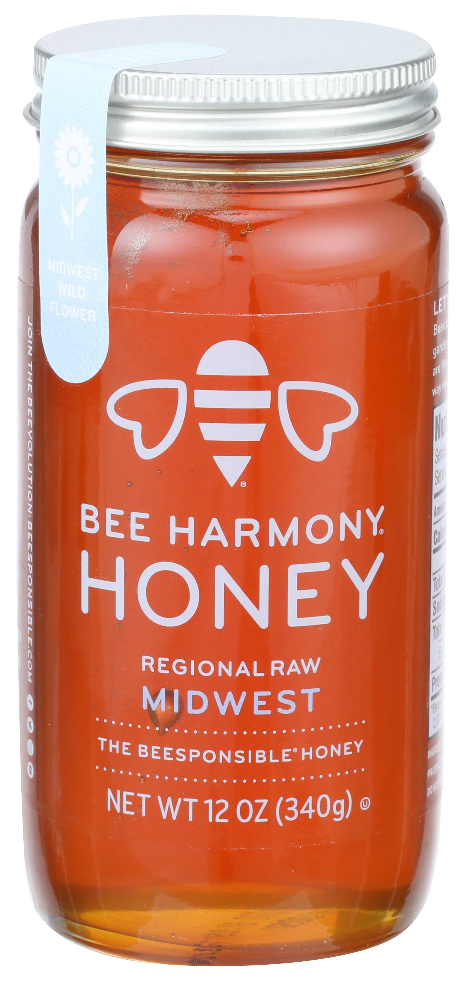 Bee Harmony Regional Midwest Honey, 12 Ounce -- 6 Per Case