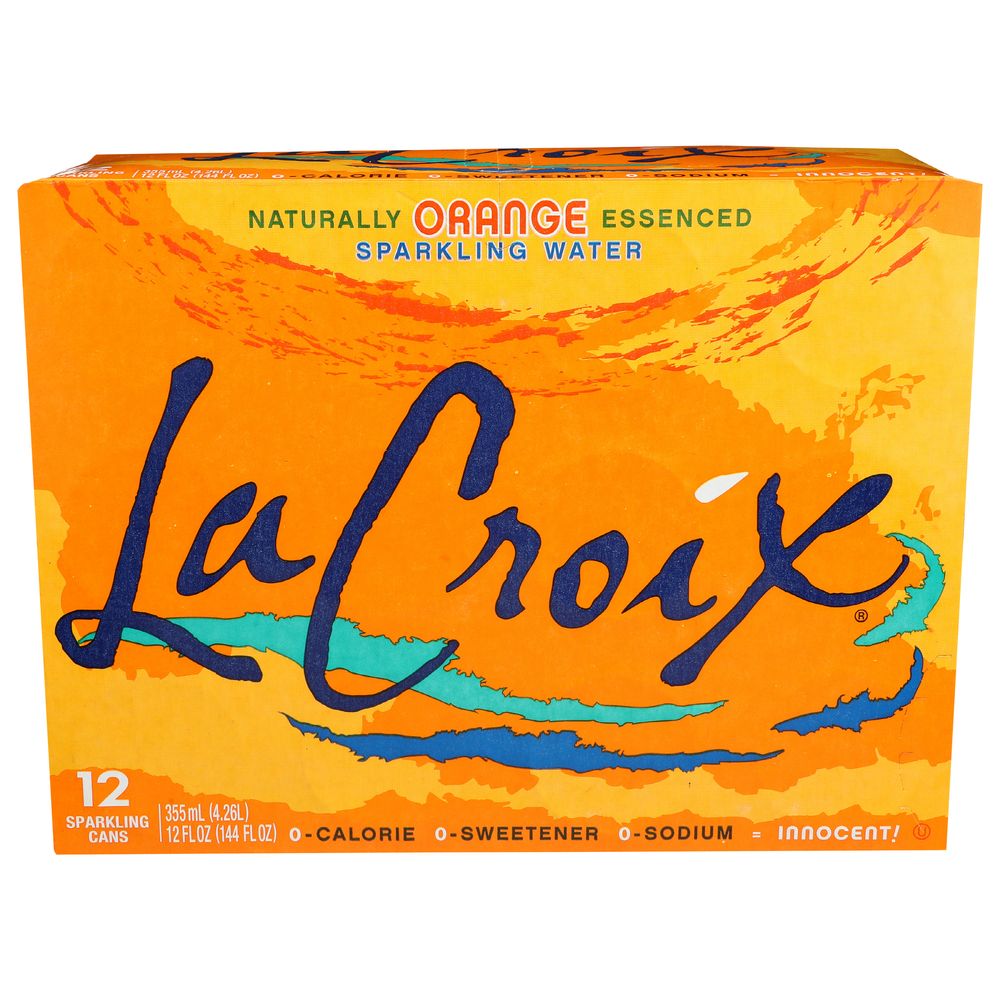LaCroix Flavored Sparkling Water - Orange Flavor - 12 fl oz (355 mL) - 24 / Carton