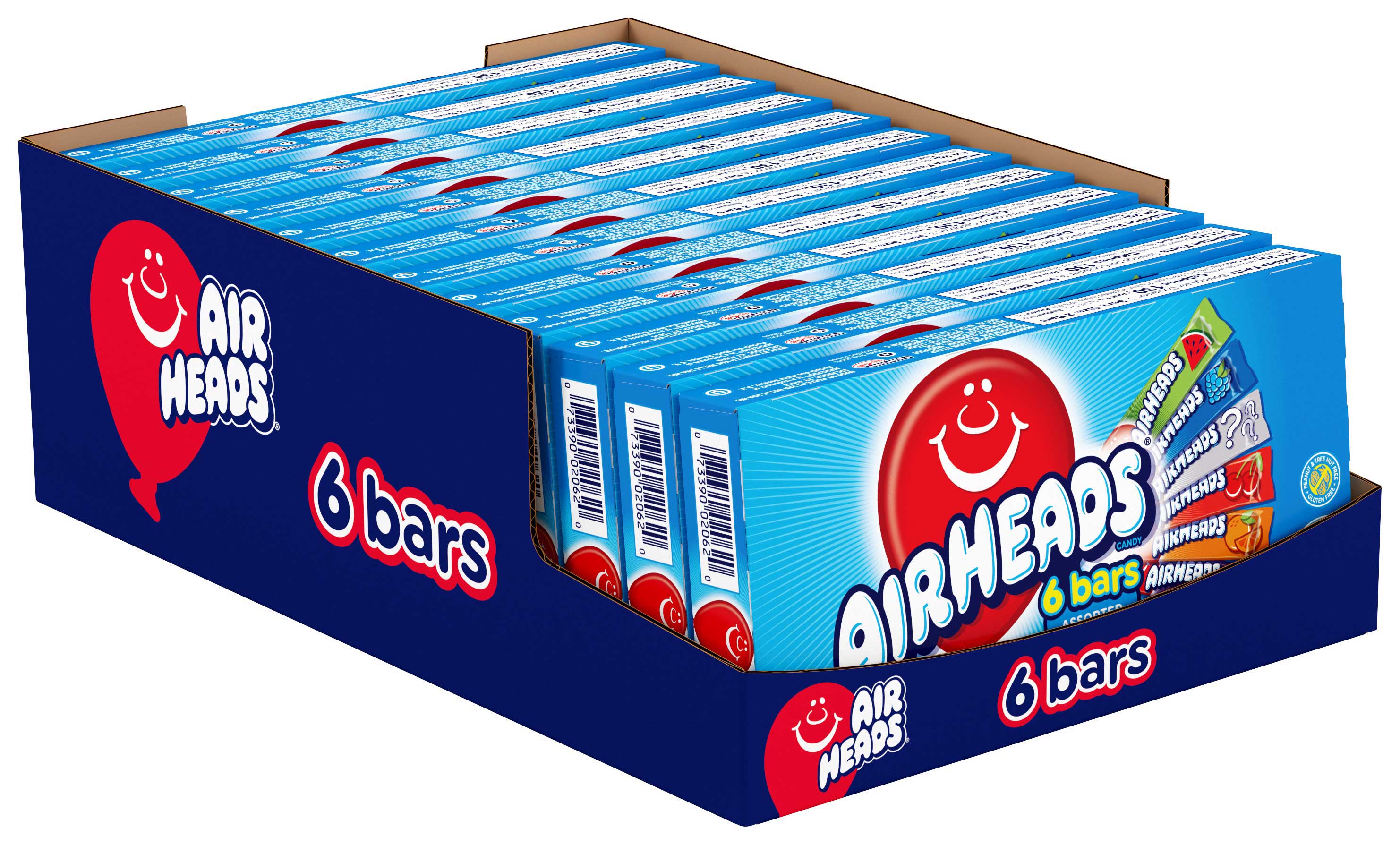 Airheads Chewy Sweet And Sour Fruit Candy Theater Box, 6 Count -- 12 Per Case