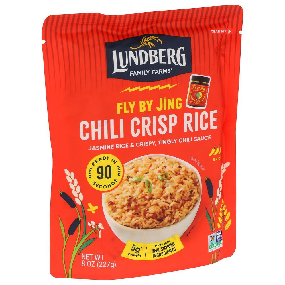 Lundberg X Fly By Jing Chili Crisp Jasmine Rice, 8 Ounce -- 6 Per Case