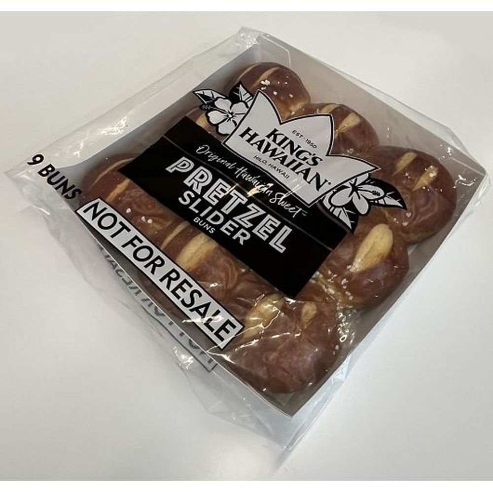 Kings Hawaiian Original Hawaiian Sweet Pretzel Slider Bun, 5.5 Pound -- 8 Per Case