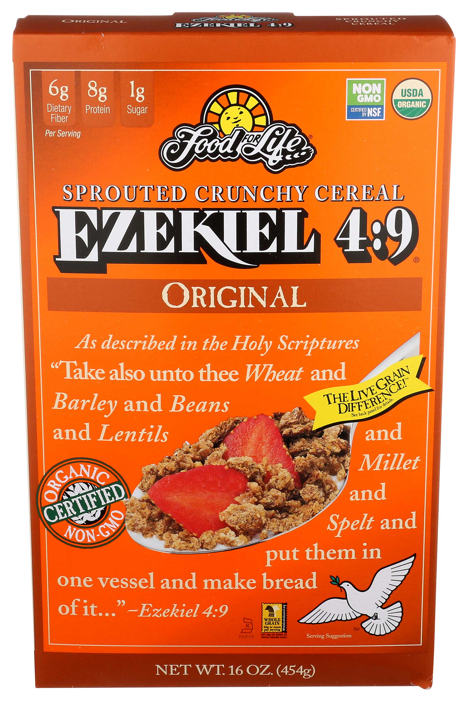 Ezekie Organic Original Sprouted Grain Cereal, 16 Ounce -- 6 per case.