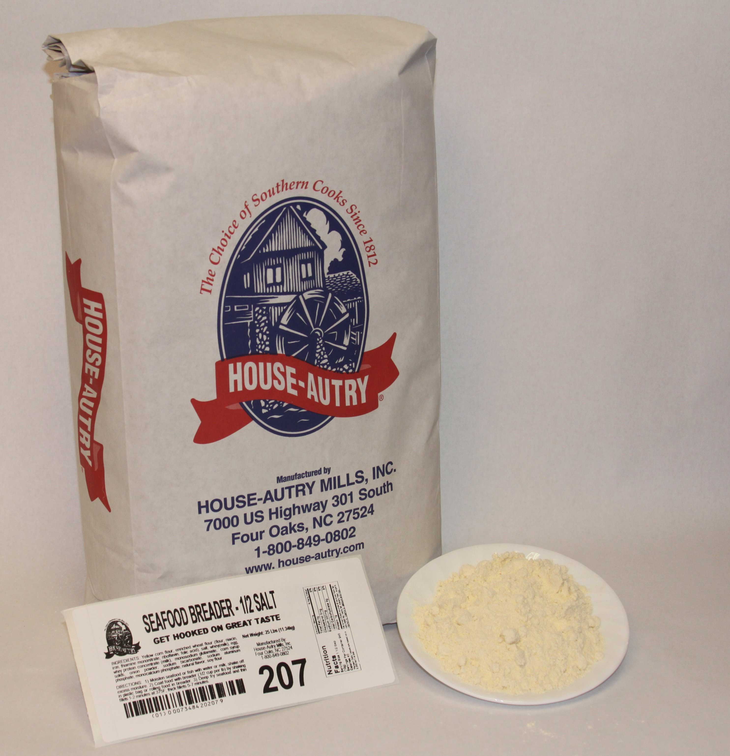 House-autry Low Sodium Seafood Breader, 25 Pound