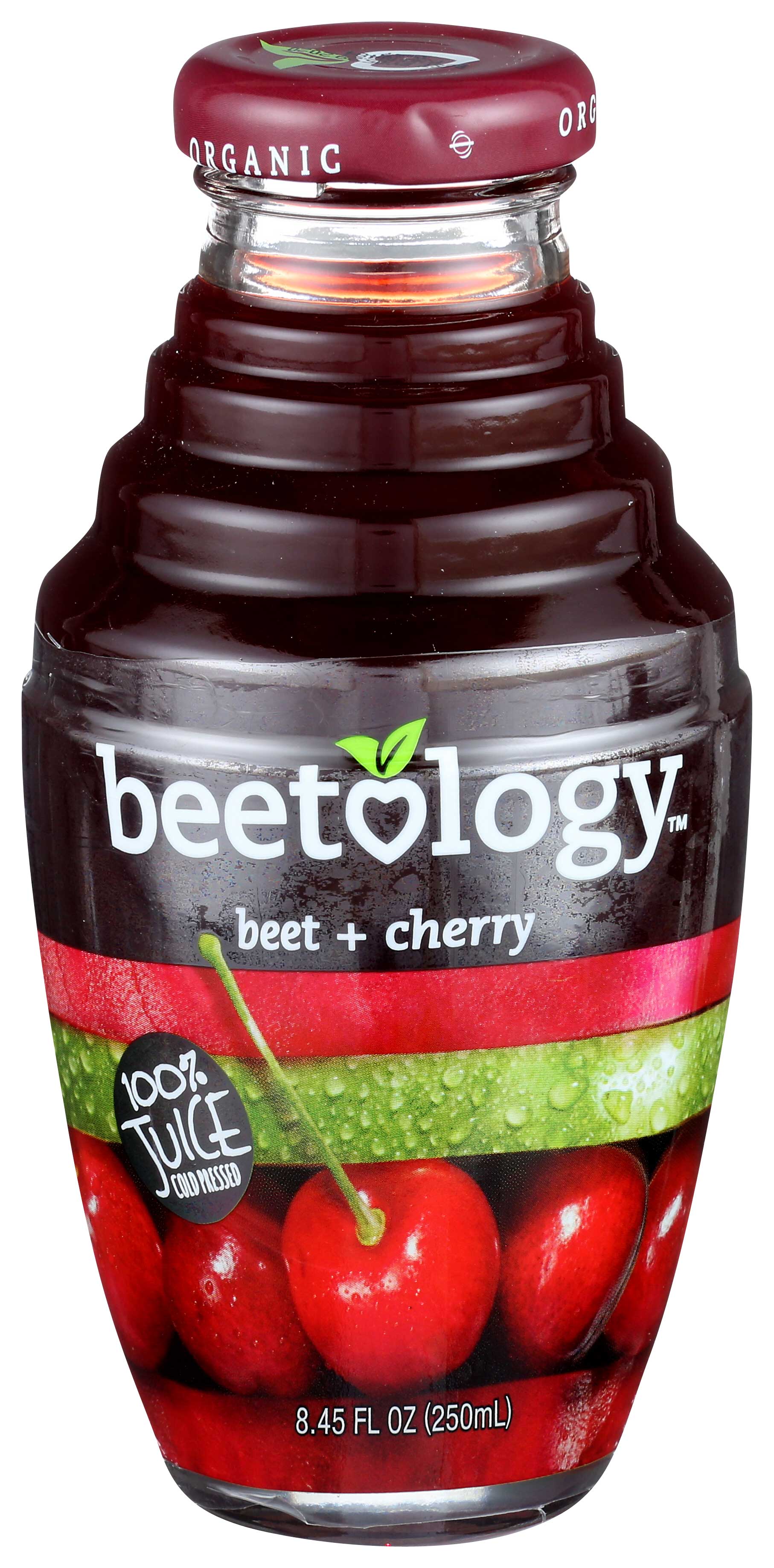 Beetology Organic Beet Plus Cherry Juice, 8.45 Fluid Ounce -- 6 Per Case