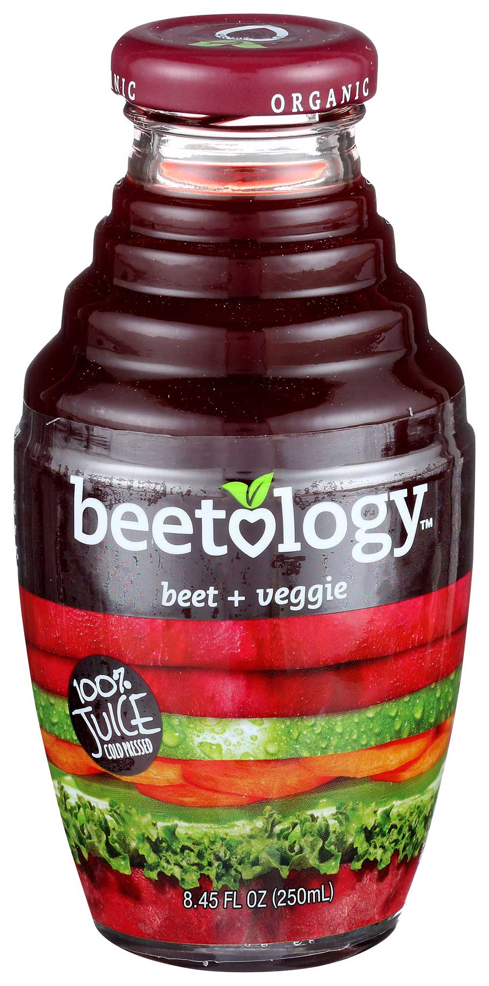 Beetology Organic Beet Plus Veggie Juice, 8.45 Fluid Ounce -- 6 Per Case
