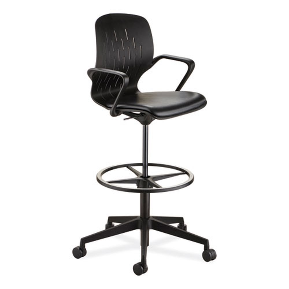 Safco 22 To 32 Inch High Black Seat Back And Base Shell Extended-height Chair, Supports Up To 275 Pound