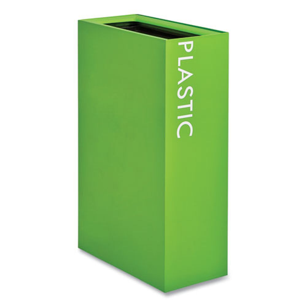 Safco Steel Green Mixx Recycling Center Rectangular Receptacle, 29 Gallon Capacity