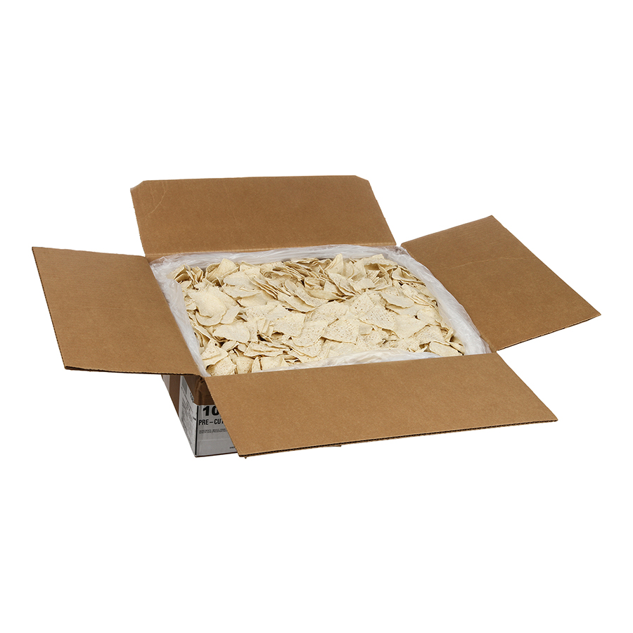 Mission Foods Pre-cut Unfried White Corn Thin Tortilla Chips, 4 Cut, 20 Pound
