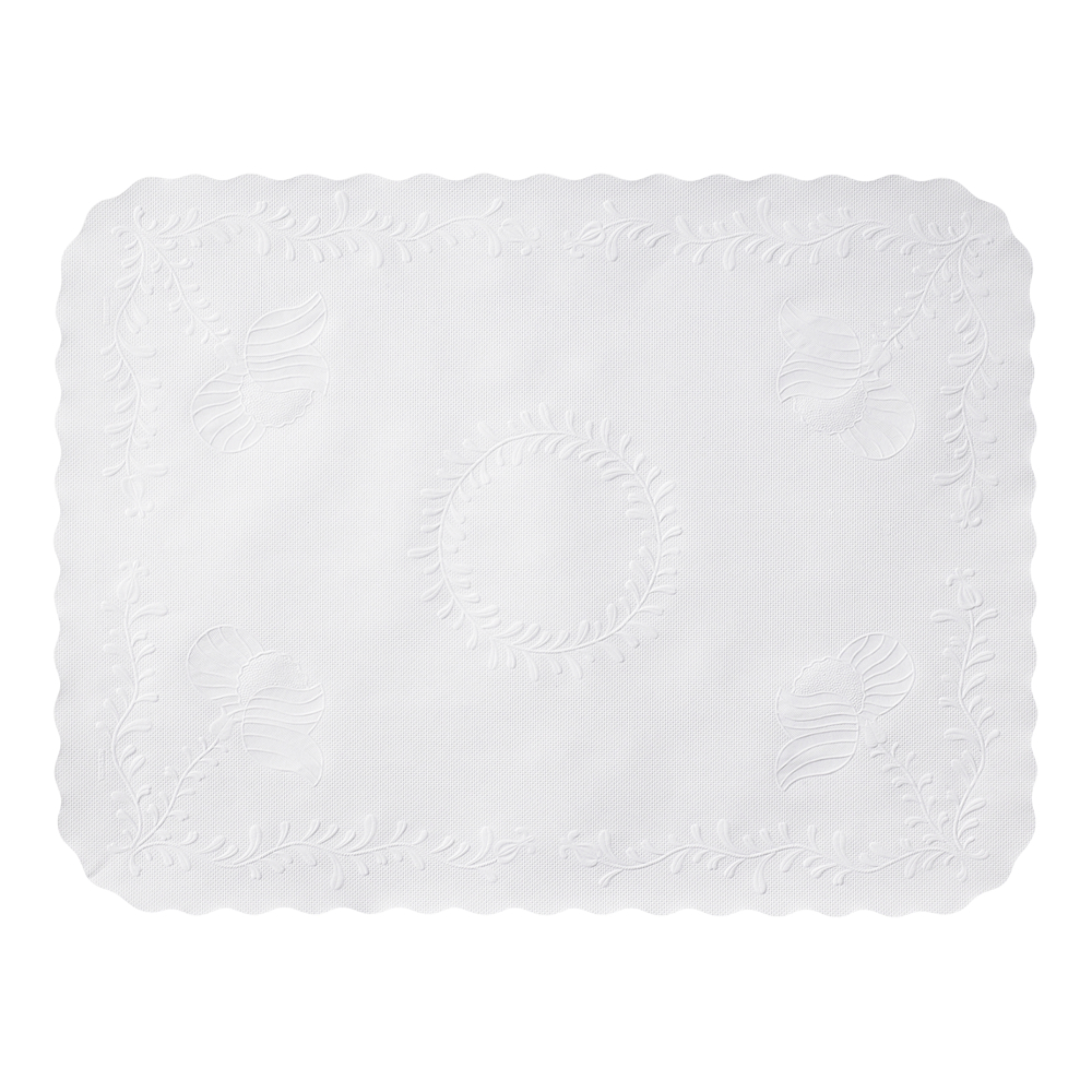 Smith Lee White Anniversary, Scalloped Edge Tray Cover, 12.75 X 16.63 Inch -- 1000 Per Case