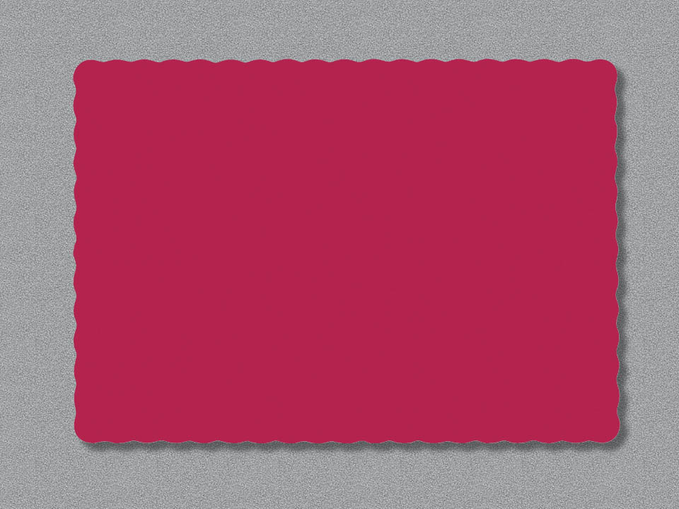 Smith Lee Red Scalloped Printed Place Mat, 9.75 X 13.75 Inch -- 1000 Per Case