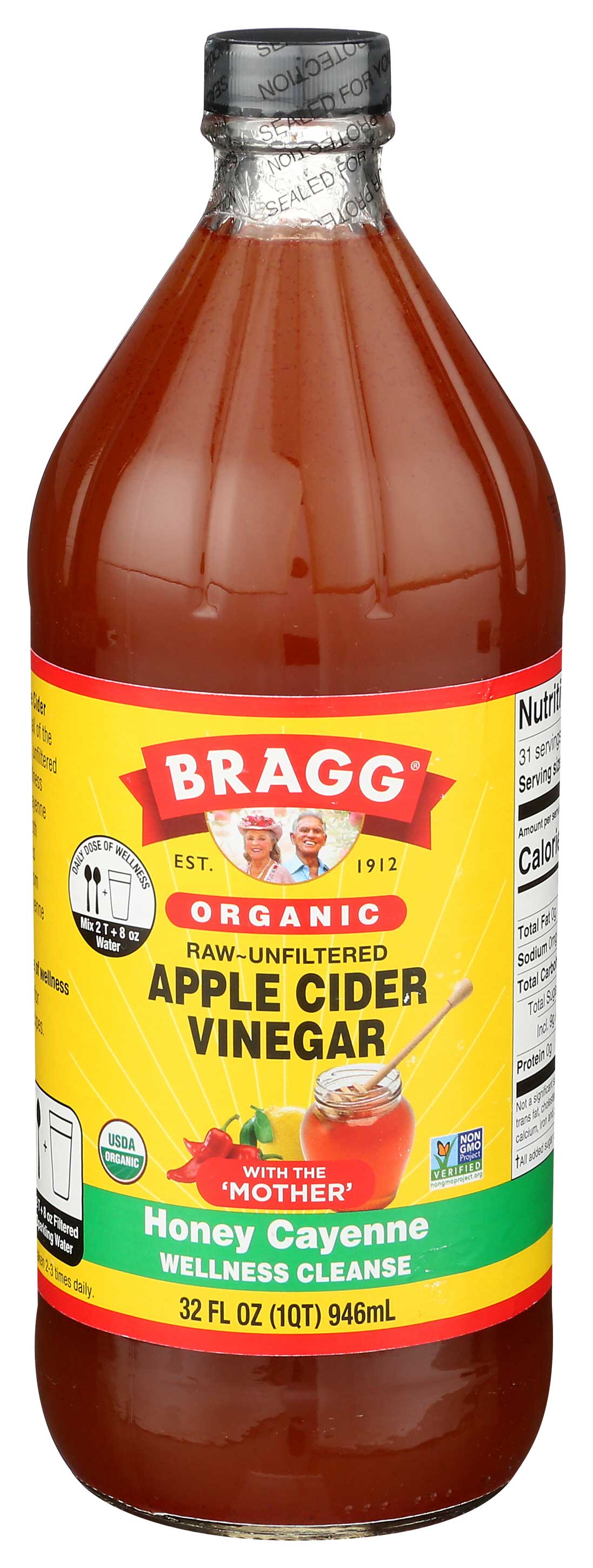 【オンライン限定商品】 Apple Organic Bragg Cider case. per 12 -- Ounce  Fluid 32 Concentrate, Cleanse Miracle Vinegar その他