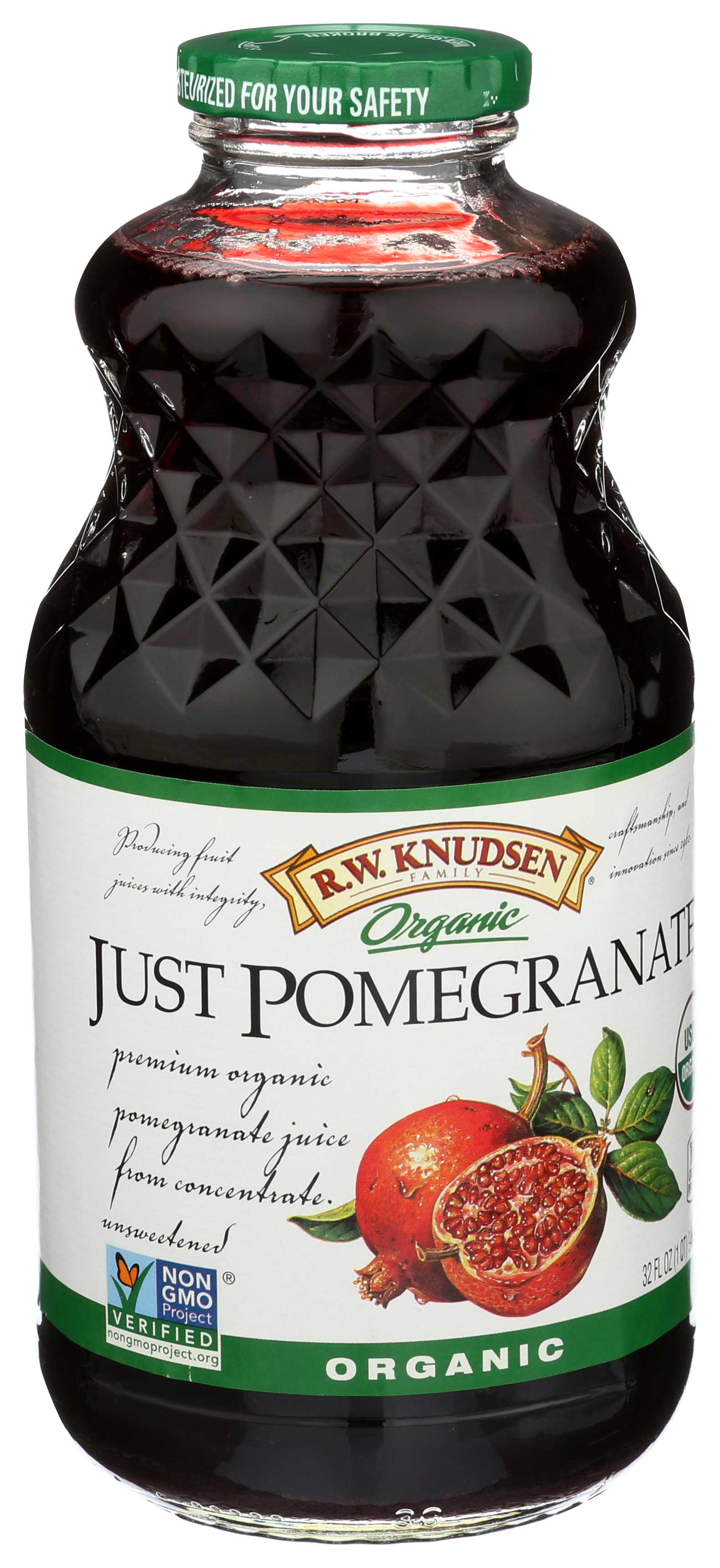 R.W. Knudsen Organic Just Pomegranate Juice, 32 Fluid Ounce -- 6