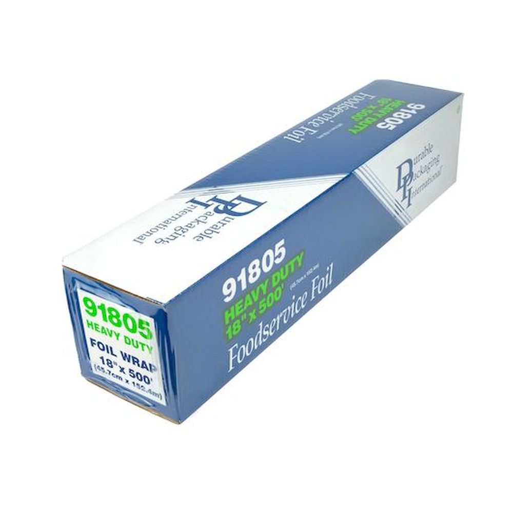 Durable Packaging Heavy Duty Aluminum Foil Roll, 18 Inch X 500 Feet