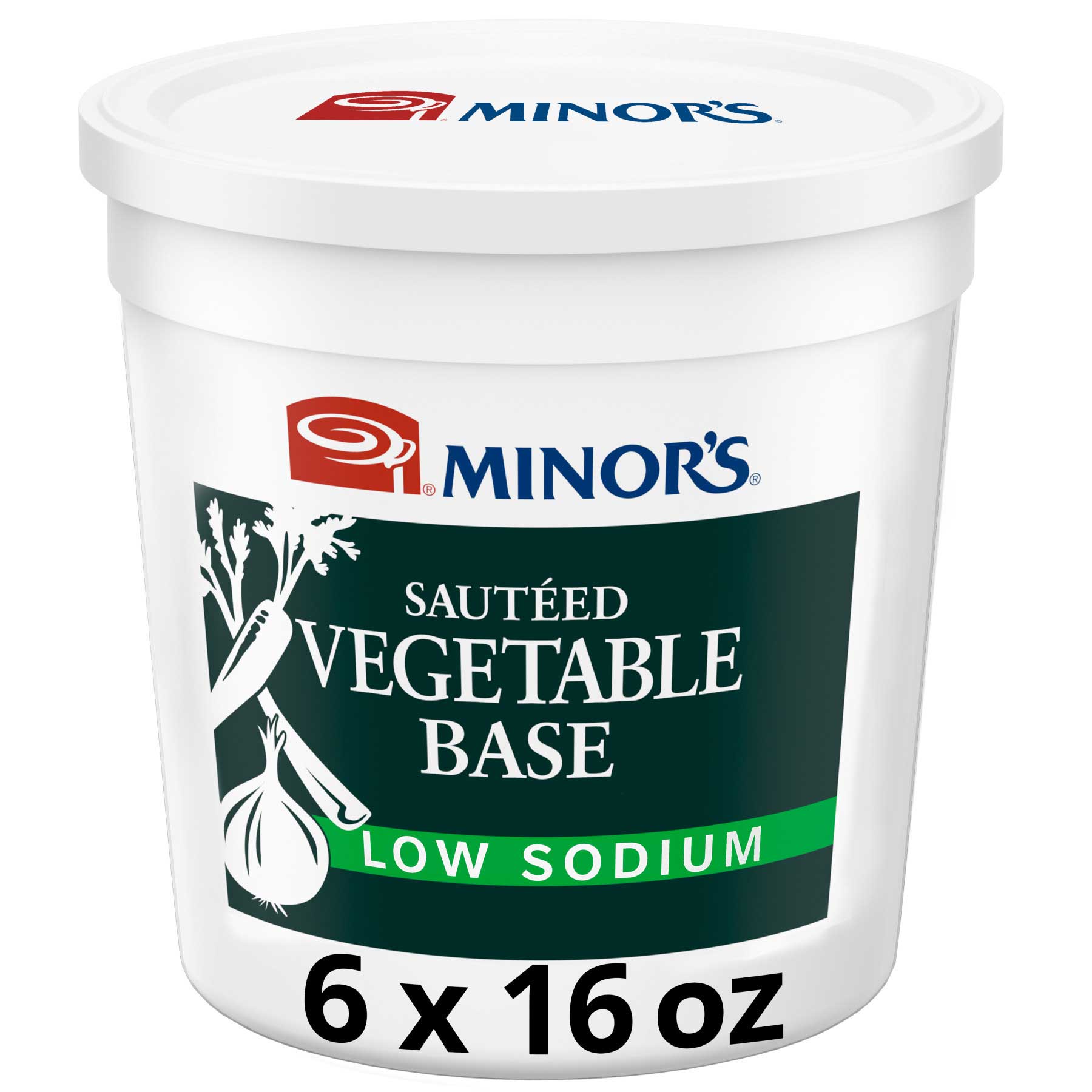 Minor's Low Sodium No Added Msg Vegetable Base, 1 Pound -- 6 Per Case