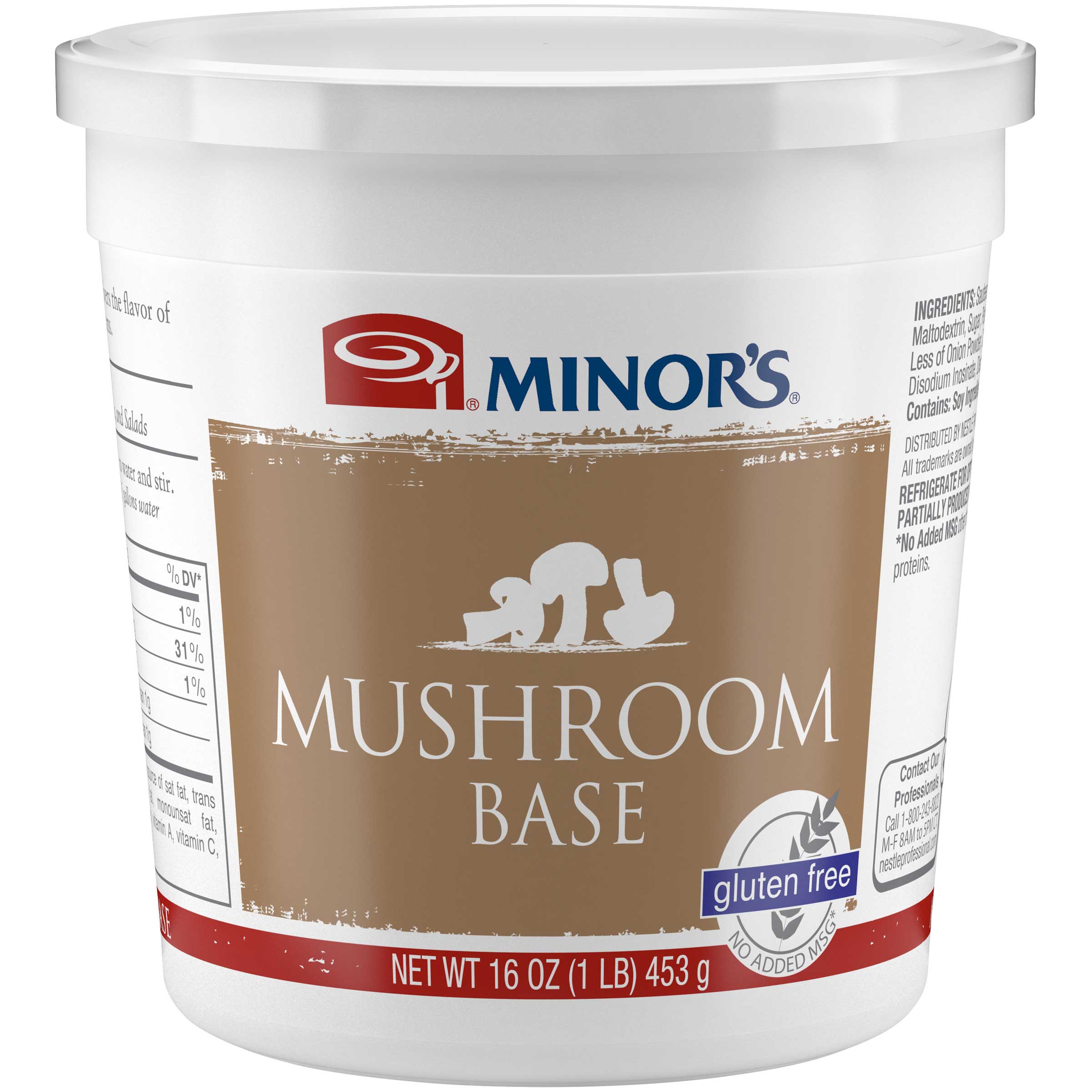 Minor's No Added Msg Mushroom Base, 1 Pound -- 6 Per Case