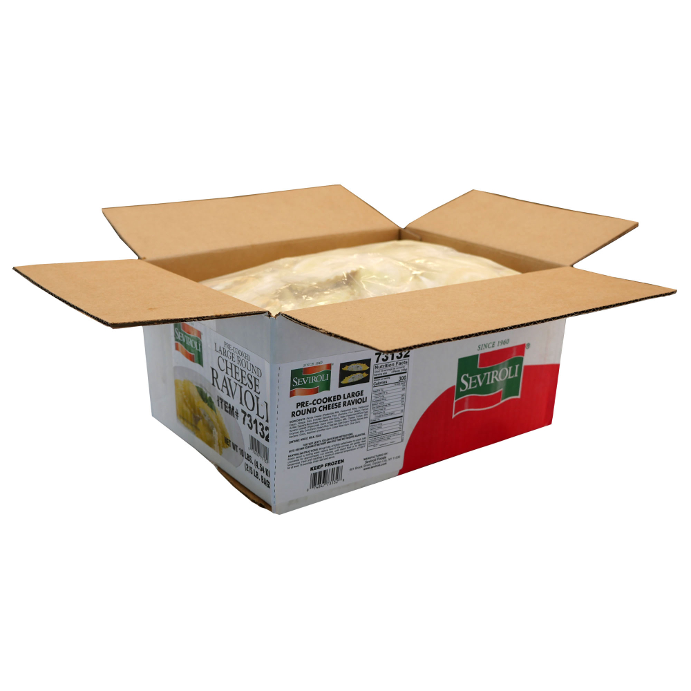 Seviroli Foods Large Round Cheese Ravioli Pasta, 5 Pound -- 2 Per Case