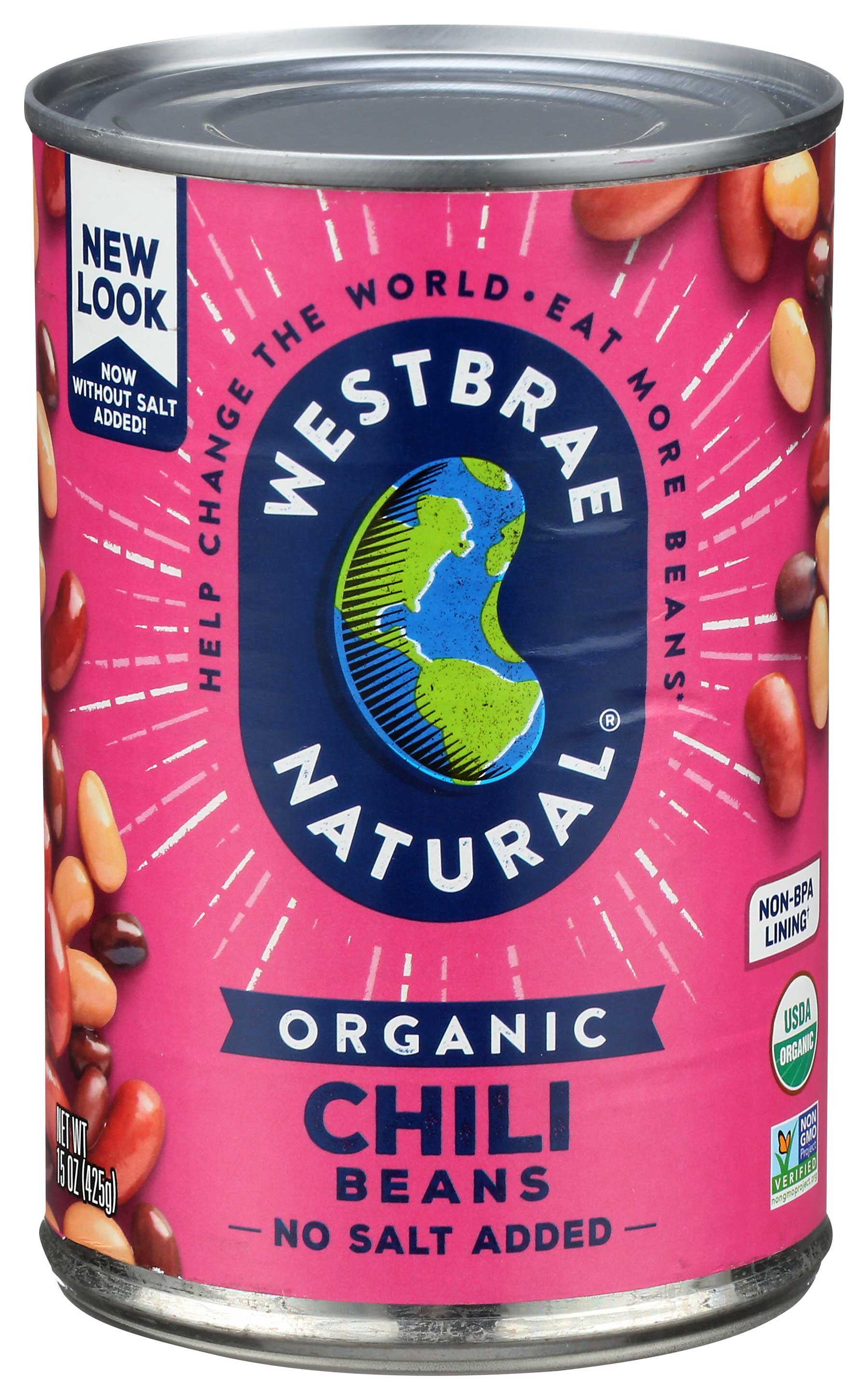 Westbrae Natural Fat Free Organic Chili Beans, 15 Ounce -- 12 Per Case