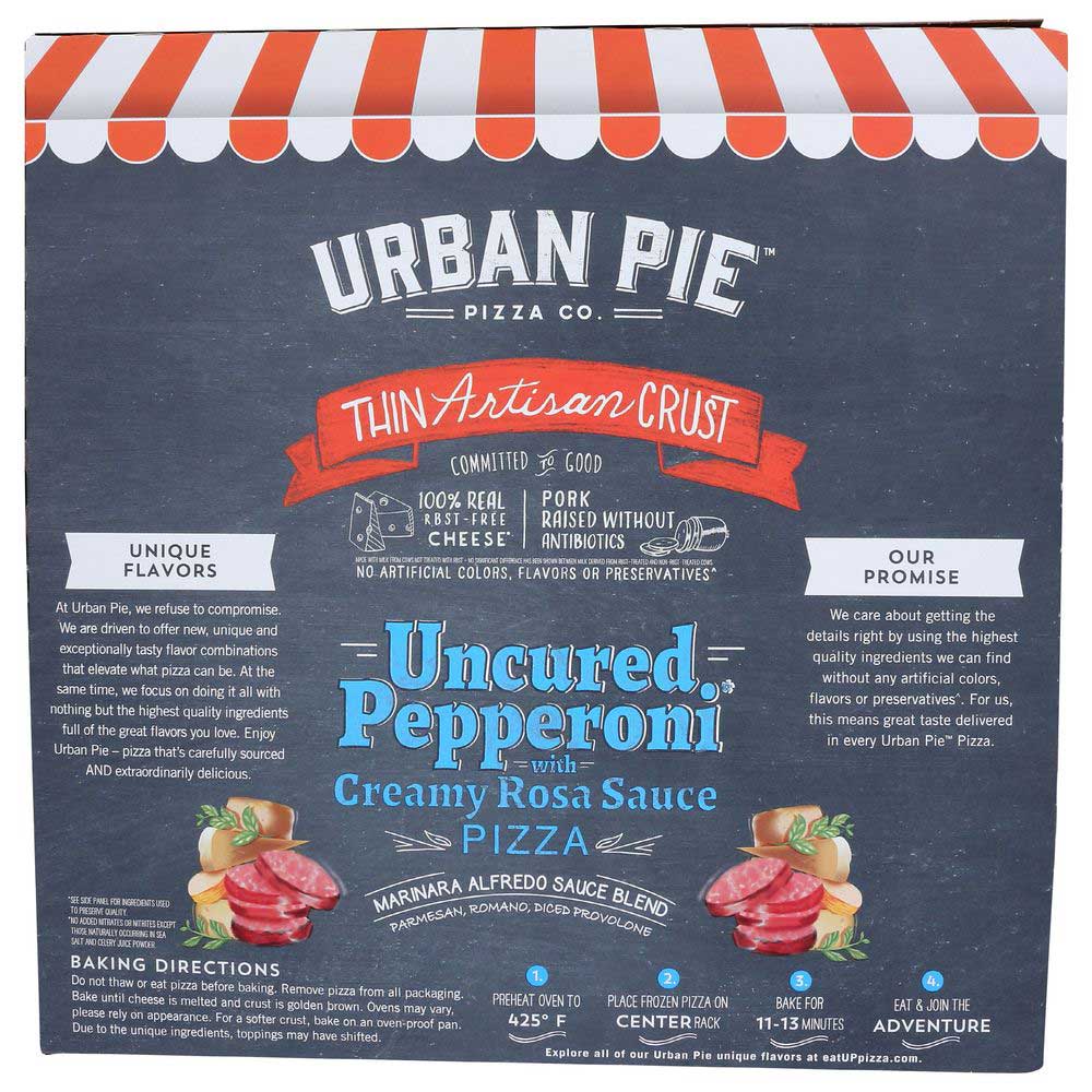 Urban Pie Uncured Pepperoni Rosa Thin Artisan Crust Pizza, 18.55 Ounce -- 12 Per Case