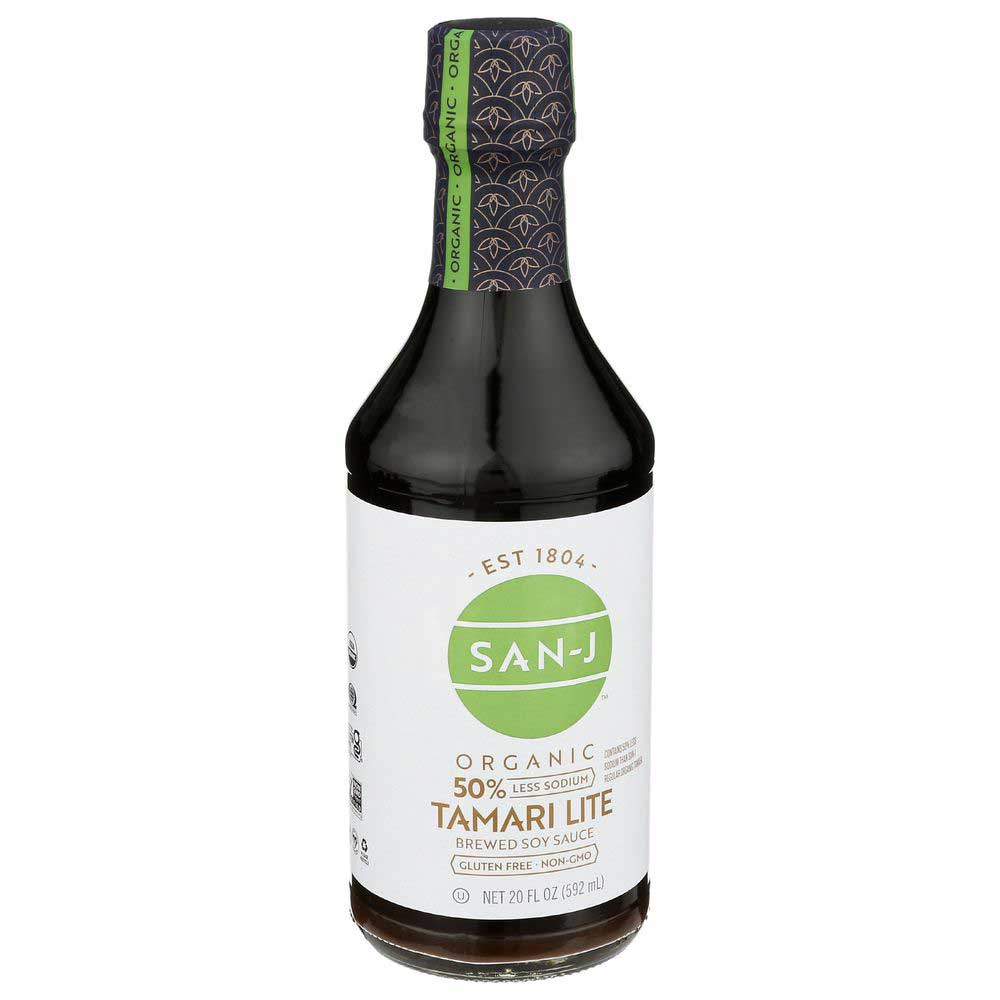 San-j Organic Tamari Lite Soy Sauce, 20 Fluid Ounce -- 6 Per Case