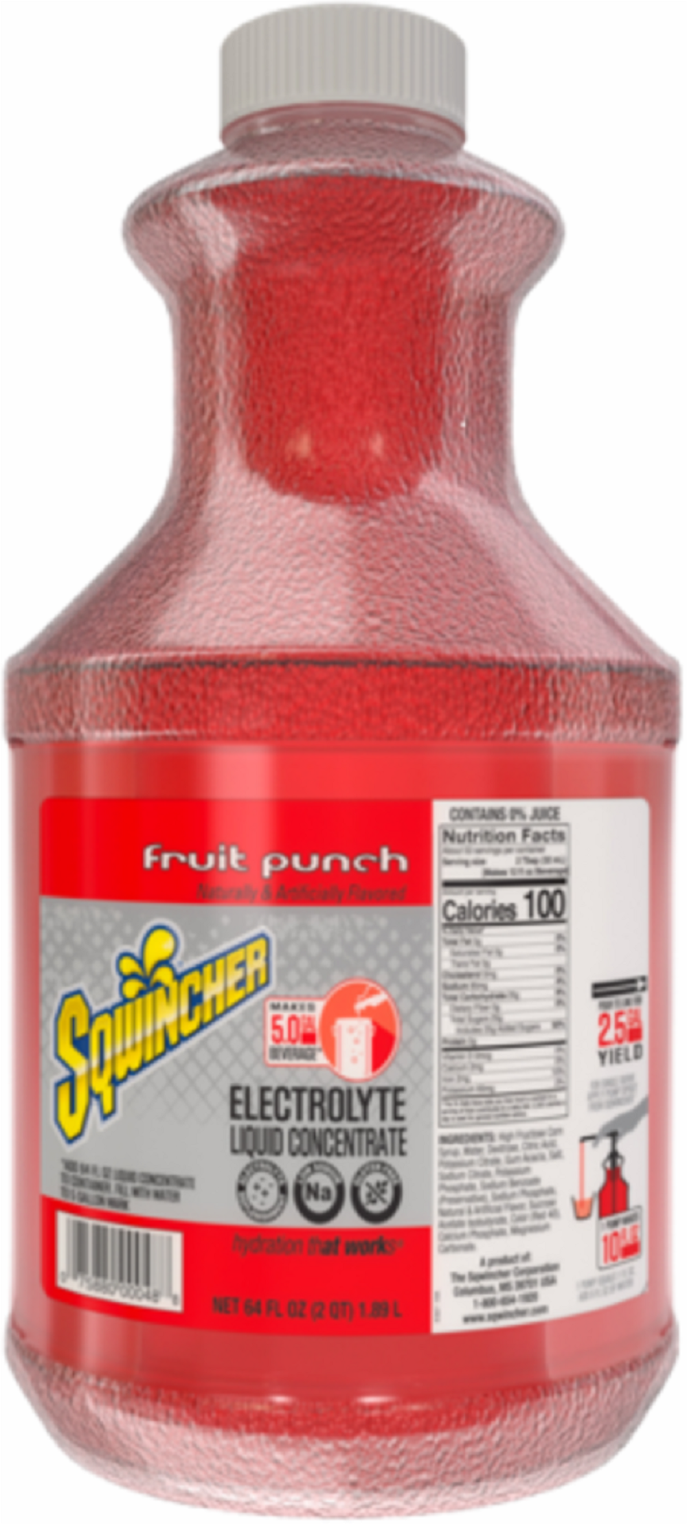 Sqwincher Fruit Punch Liquid Concentrate, 64 Fluid Ounce -- 6 Per Case