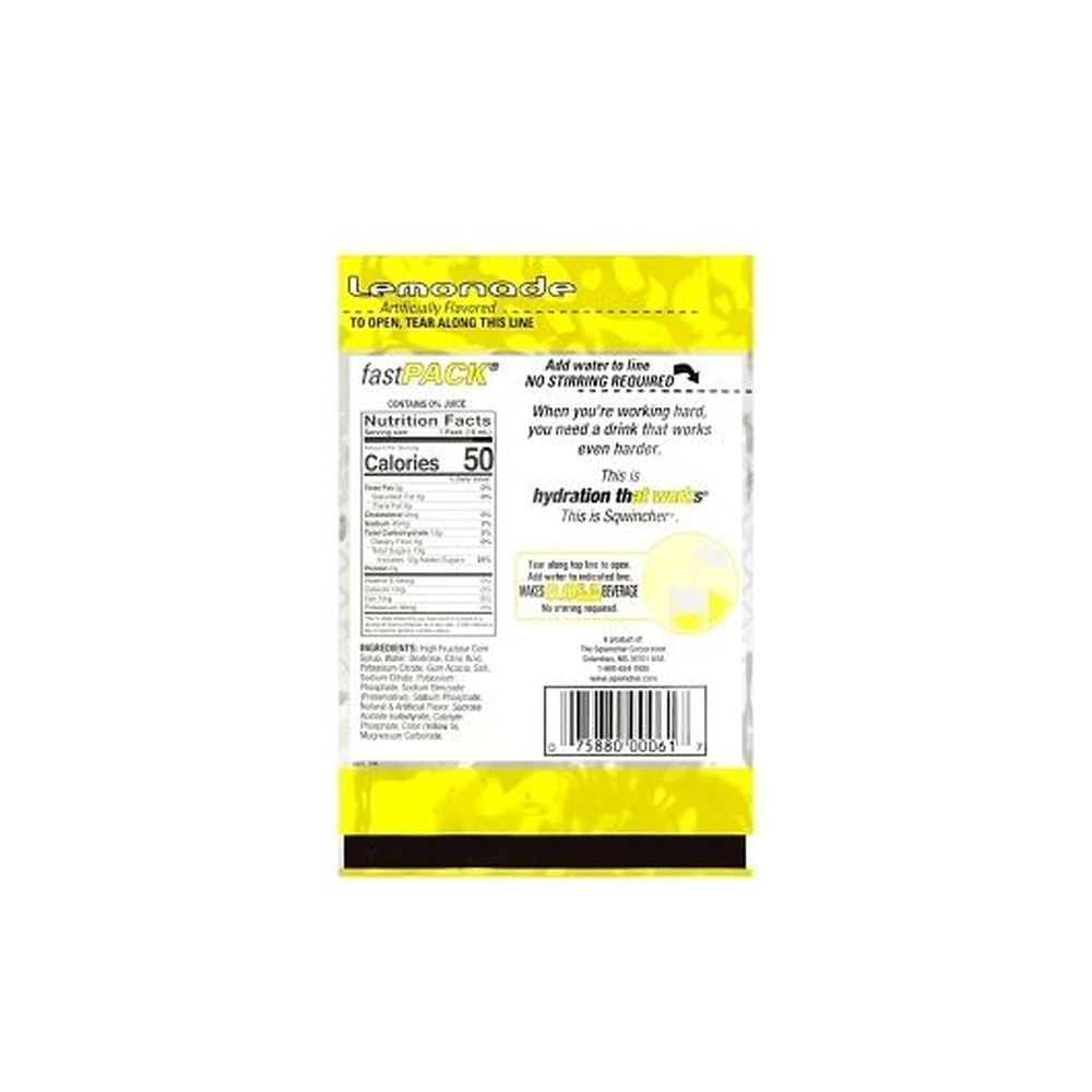 Sqwincher Fastpack Lemonade Electrolytes Liquid Concentrate, 0.6 Fluid Ounce -- 200 Per Case