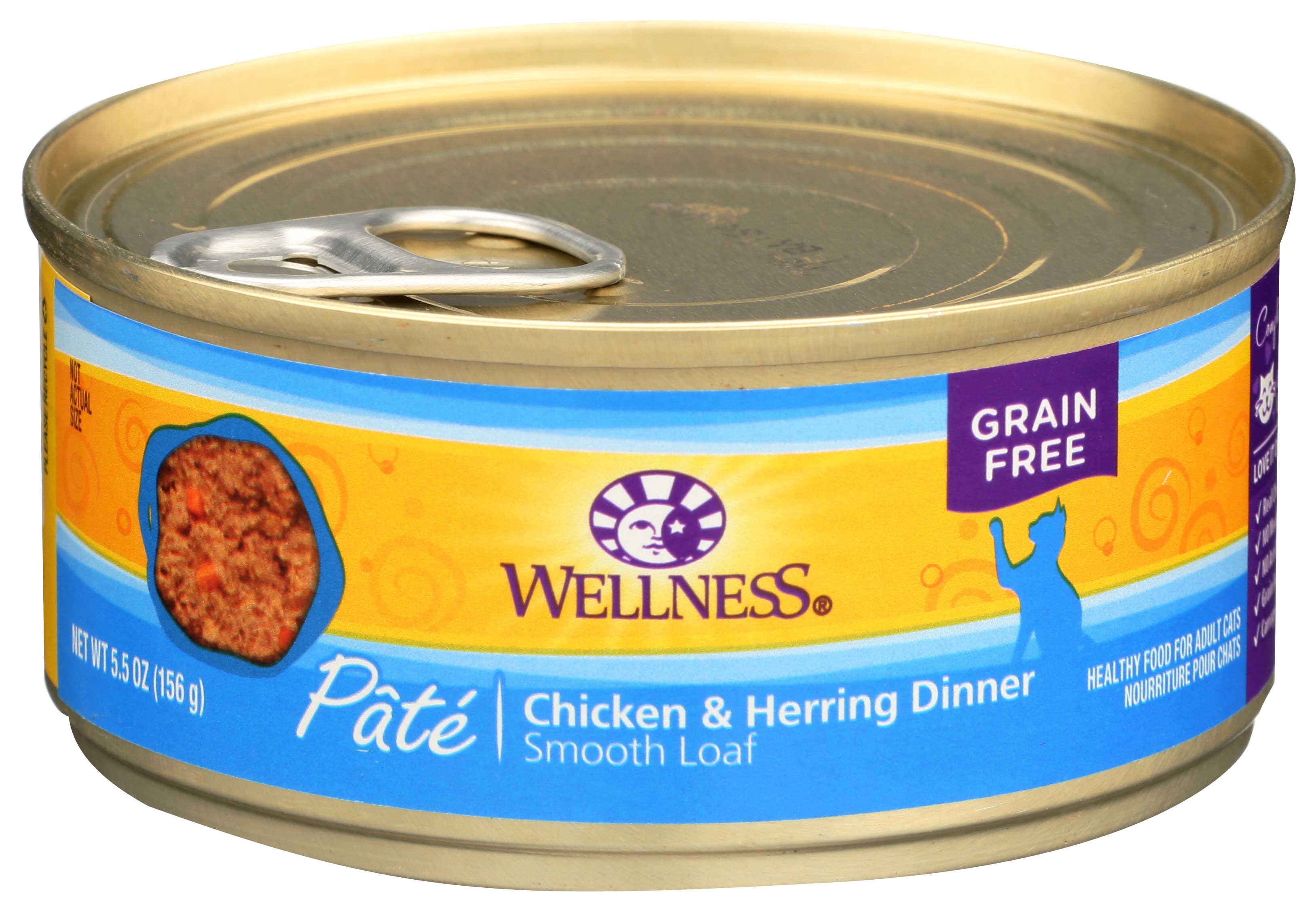 Wellness Chicken And Herring Formula Canned Cat Food, 5.5 Ounce -- 24 Per Case