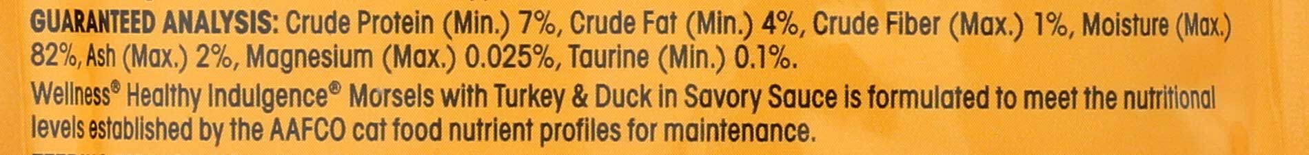 Wellness Healthy Indulgence Morsels Turkey and Duck Adult Cat Food 3 Ounce 24 per case