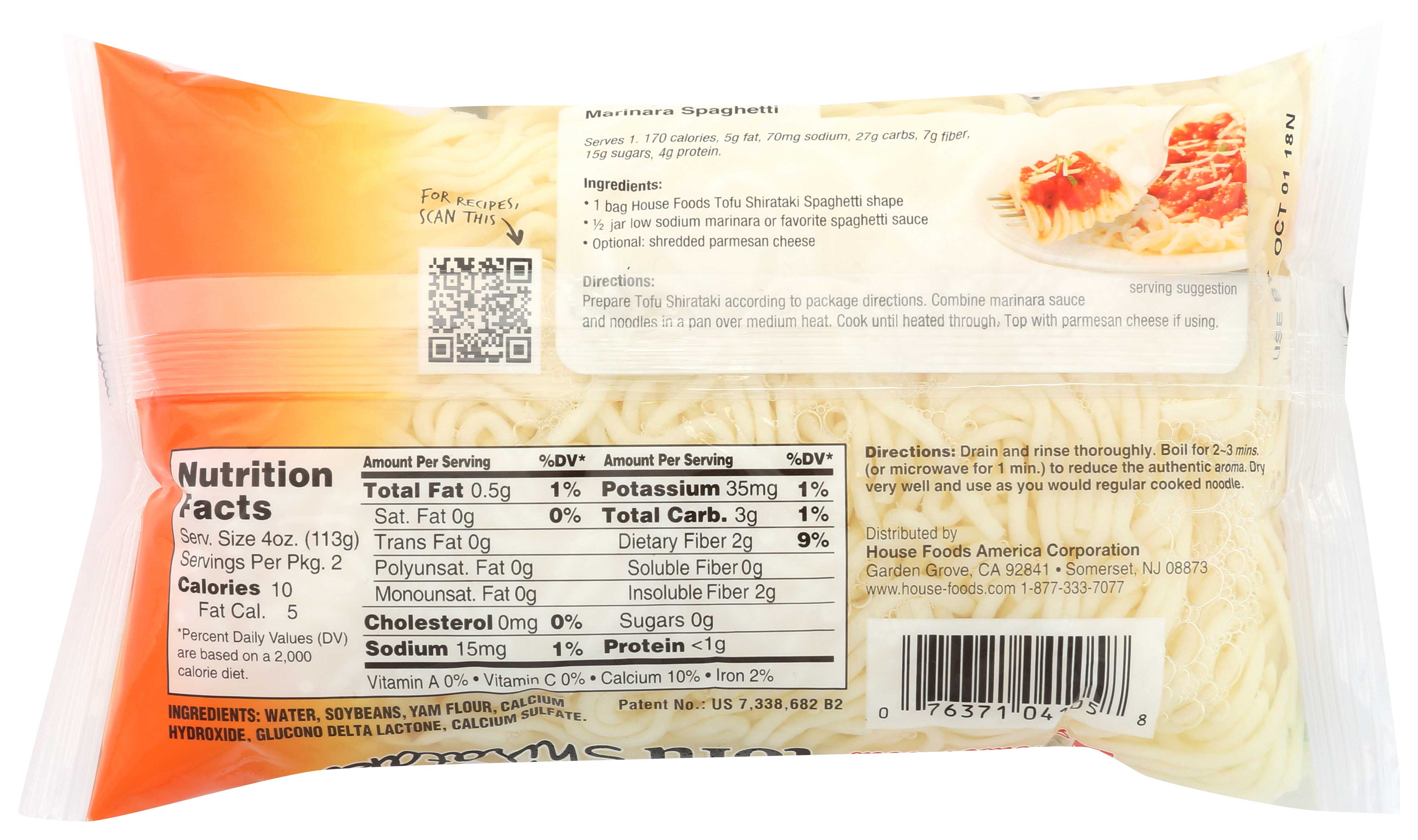 Shirataki noodles nutrition facts online