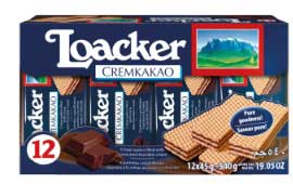 Loacker Classic Chocolate Crispy Wafer, 1.59 Ounce -- 144 Per Case