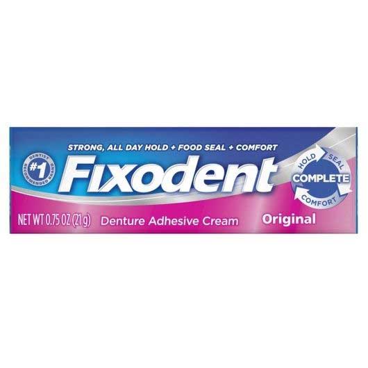 Fixodent Original Denture Adhesive Cream, 0.75 Ounce Tube -- 24 Per Case