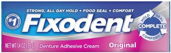 Fixodent Denture Original Cream, 6 Count -- 4 Per Case