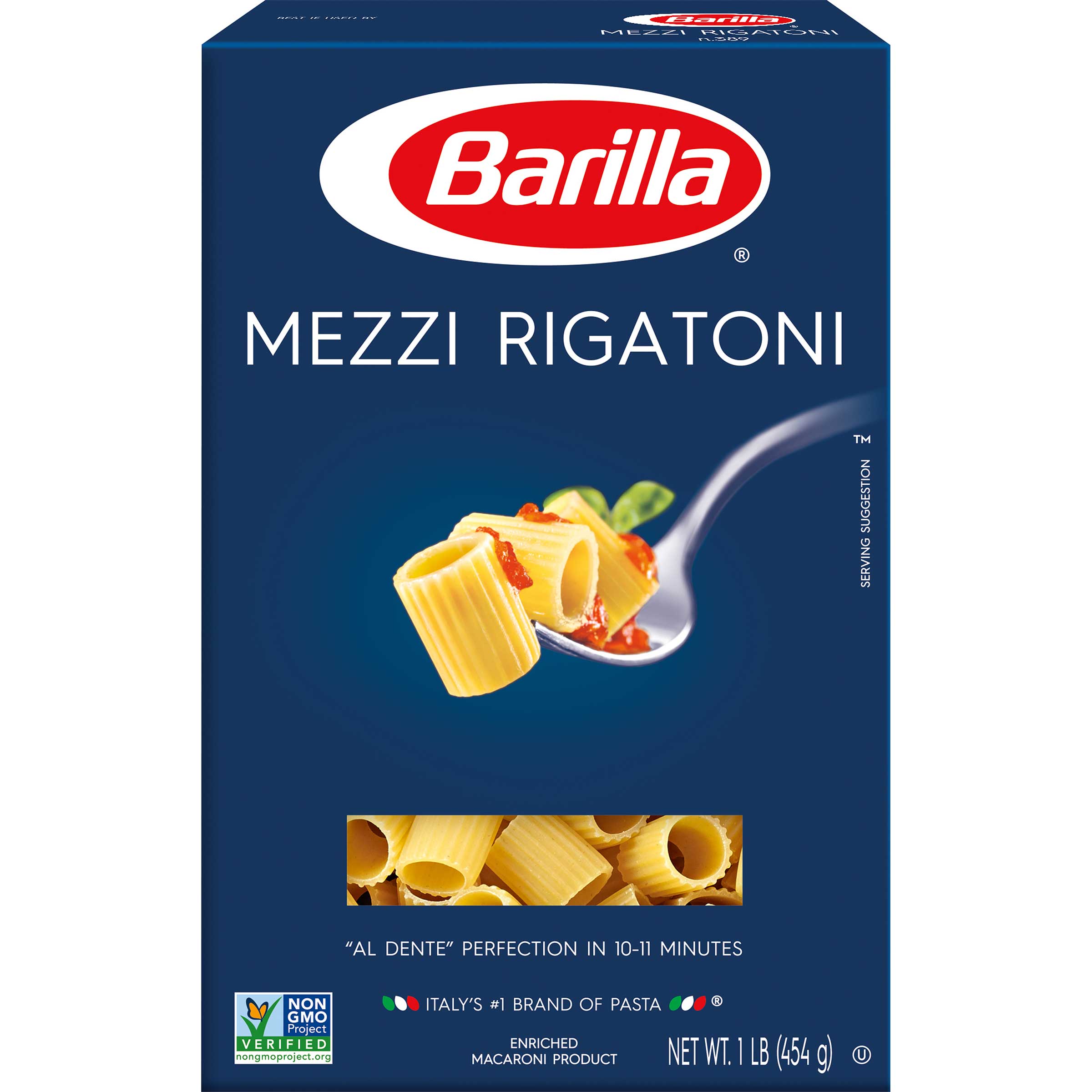 Barilla Mezzi Rigatoni Pasta, 16 Ounce -- 12 Per Case