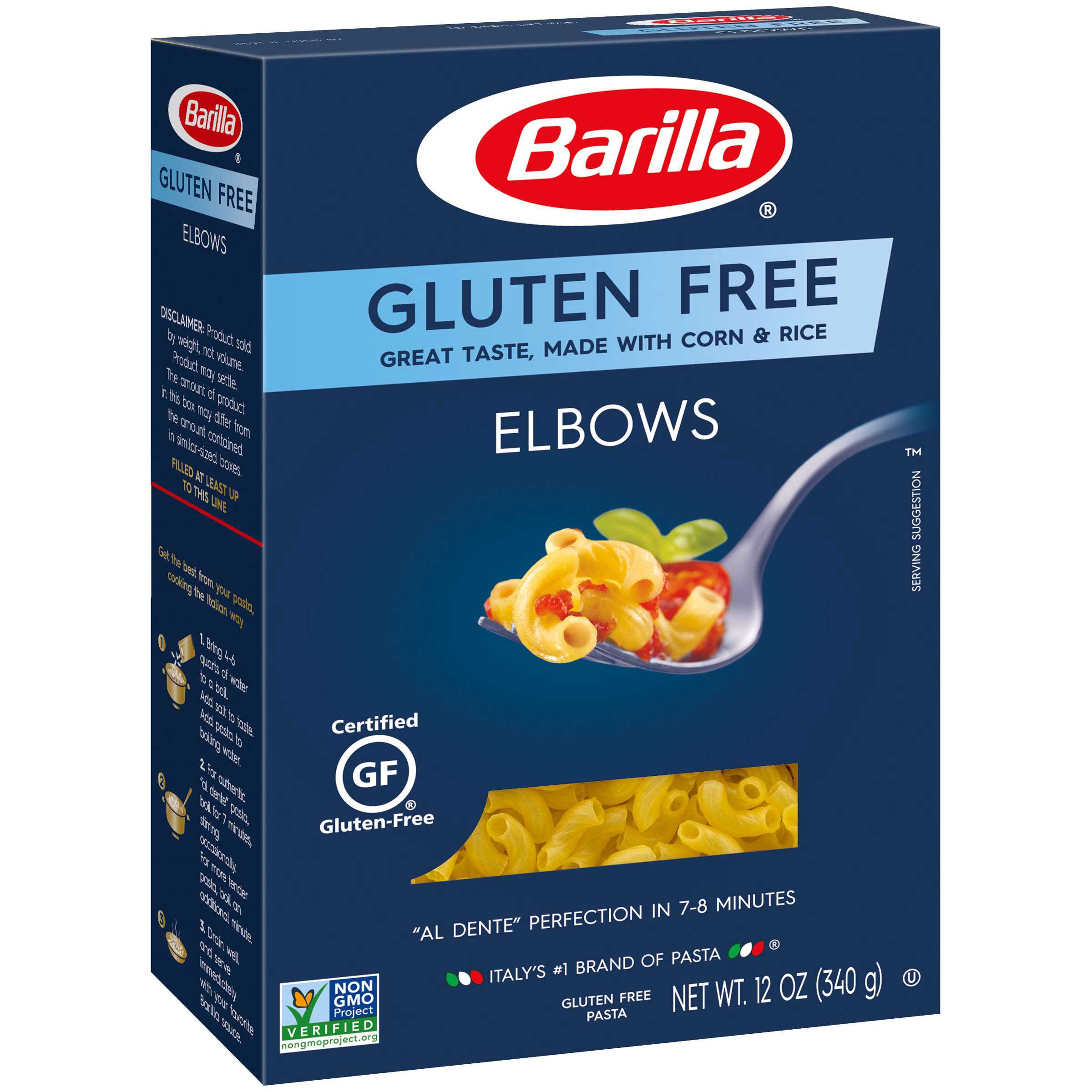 Barilla Gluten Free Elbows Pasta, 12 Ounce -- 8 Per Case