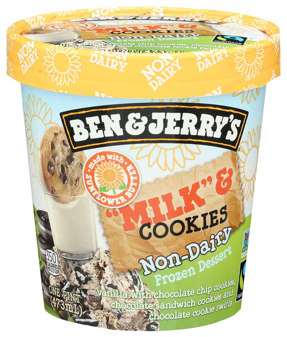 Ben And Jerry's Milk And Cookies Non Dairy Ice Cream, 1 Pint -- 8 Per Case