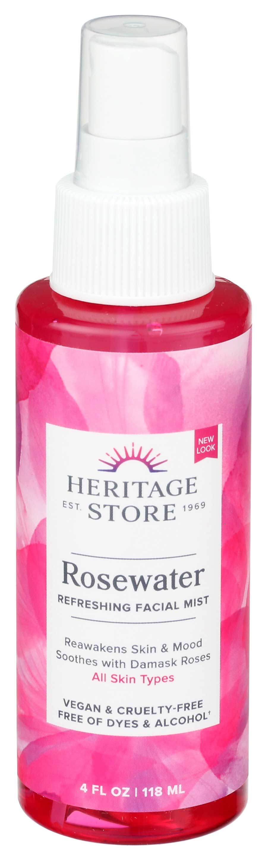 Heritage Store Rose Petals Rosewater, 4 Fluid Ounce