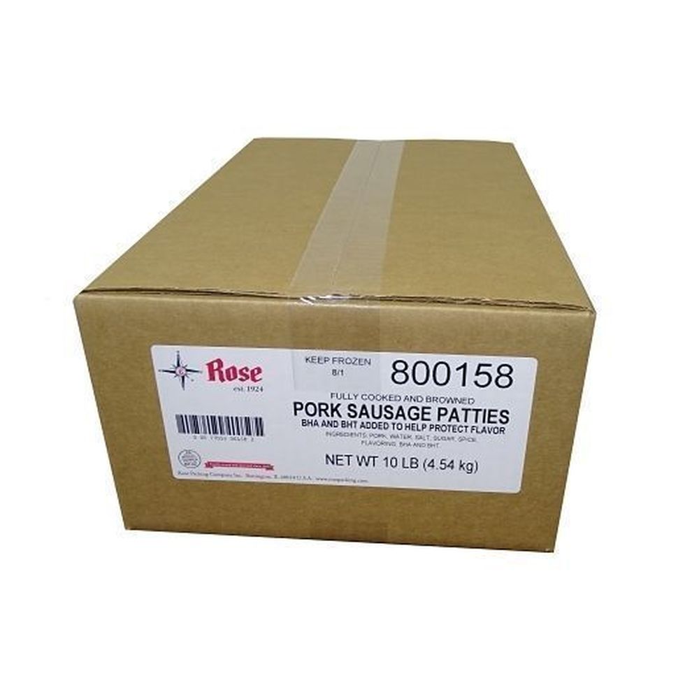 Rose Packing Fully Cooked And Browned 8:1 8 Pork Sausage Breakfast Patties, 83 Count -- 80 Per Case