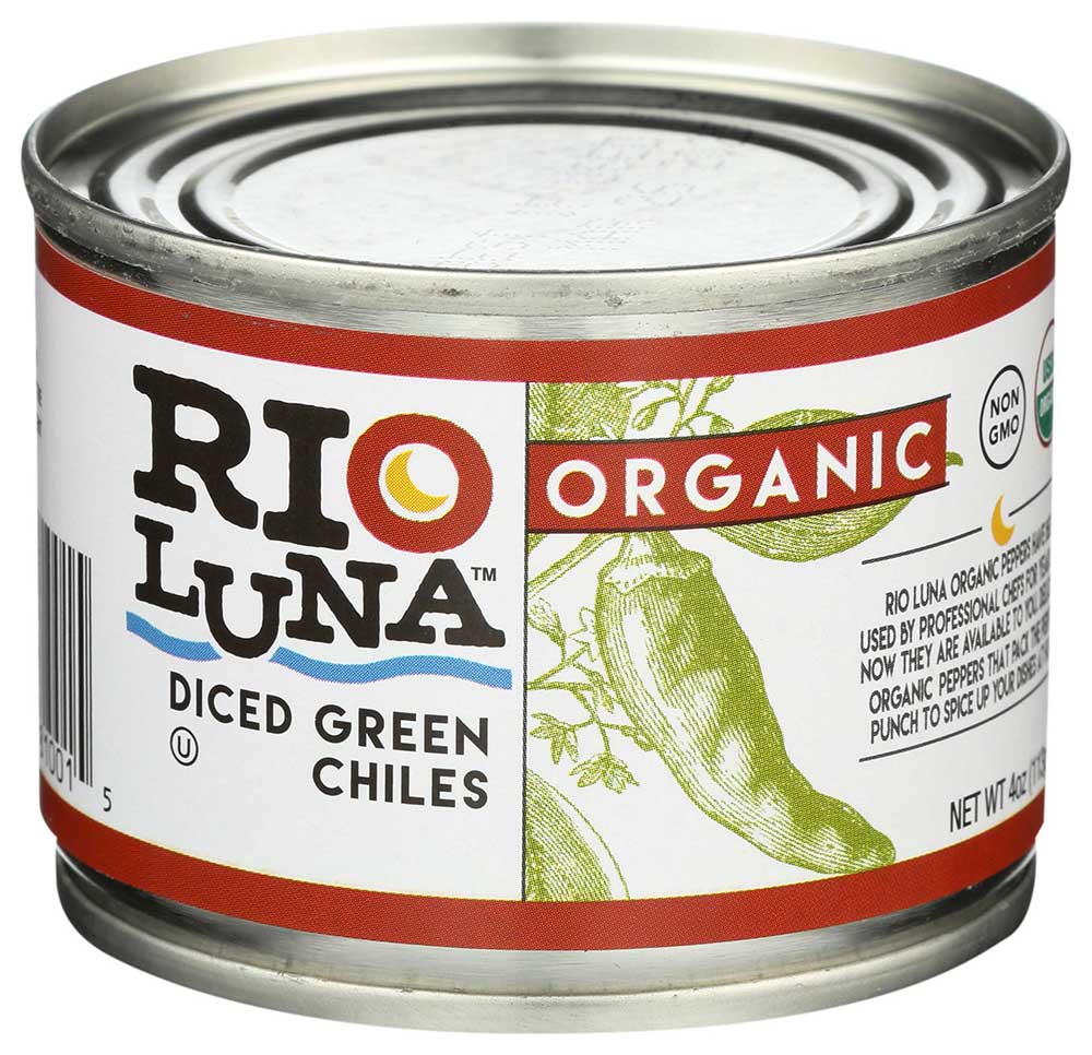 Rio Luna Organic Diced Green Chile, 4 Ounce -- 12 Per Case