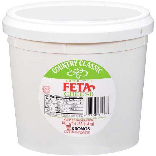Mediterranean Specialties Classic Feta Cheese, 4 Pound -- 2 Per Case