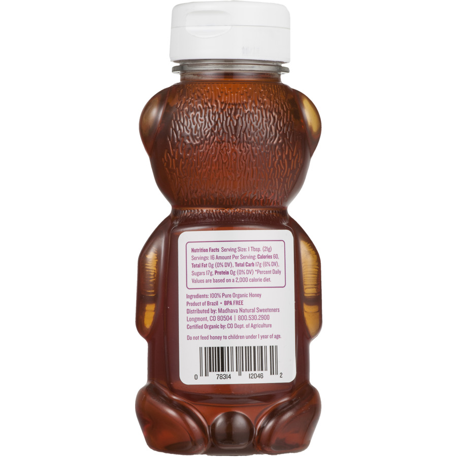 Madhava Organic Bear Honey, 12 Ounce -- 6 Per Case