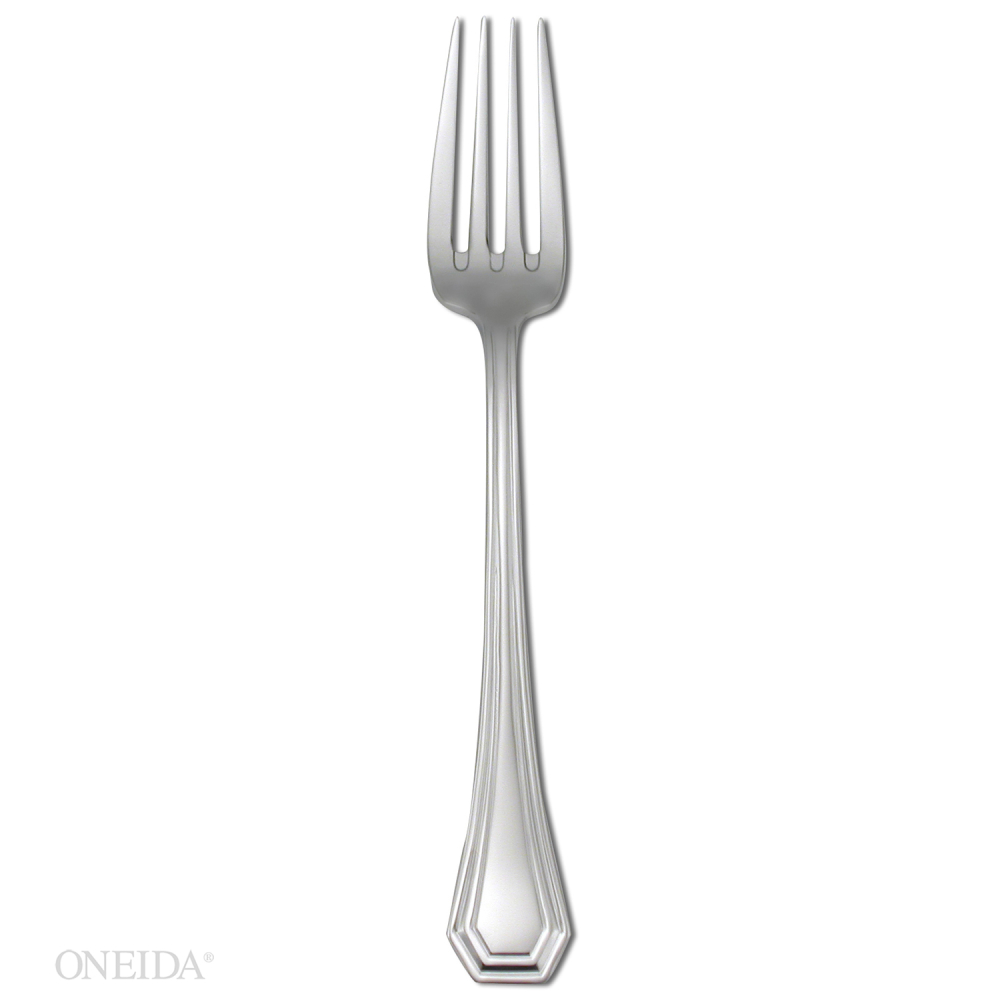 Oneida Europa 4-star European Size Dinner Fork, Lido Stainless Steel Pattern -- 12 Per Case