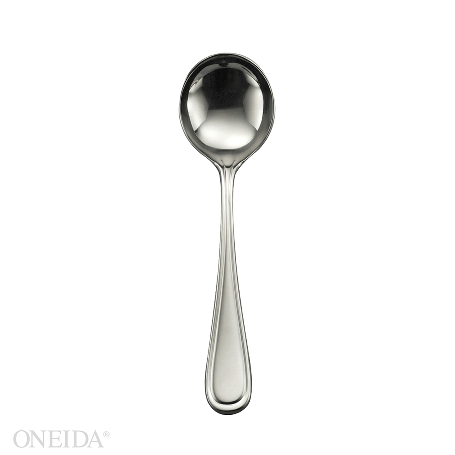 Oneida New Rim 18/10 Stainless Steel Round Bowl Soup Spoon -- 12 Per Case
